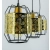 Lampa wisząca metalowa czarno-złota 3-punktowa 9317/3 z serii CENTO - Lampy Elem